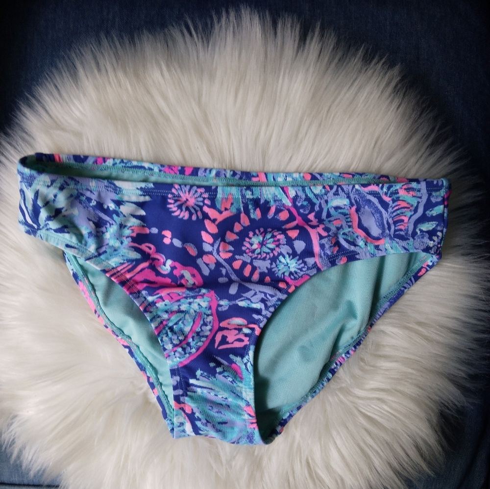 Lilly Pulitzer Blue Bikini Bottom Print Sz.2